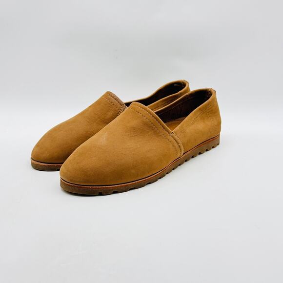 LL Bean Shoes Womens 7.5 Brown Leather Loafers Campo Casual Slip On Flats - Picture 4 of 13